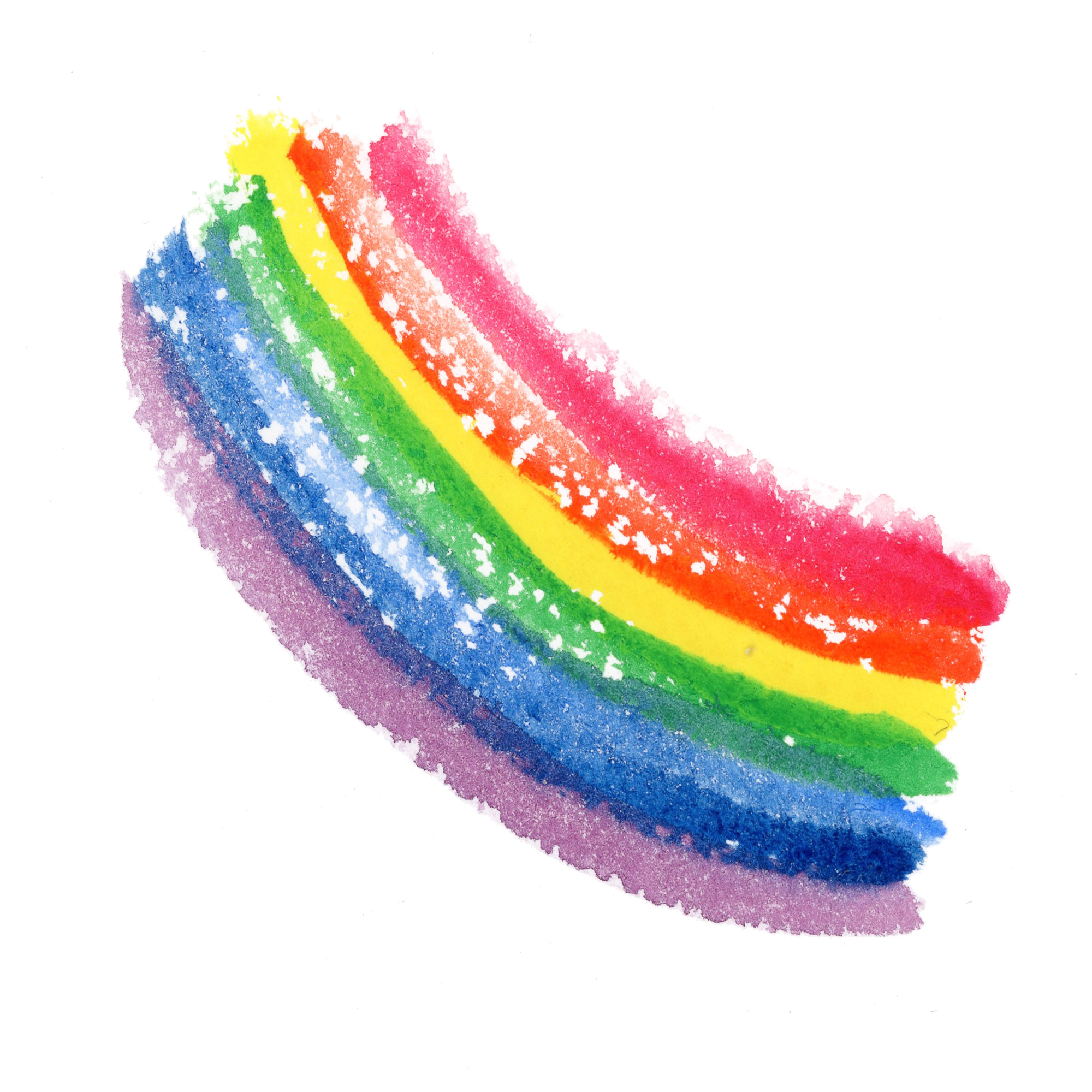 虹 レインボー 雲 可愛いイラスト フリー素材